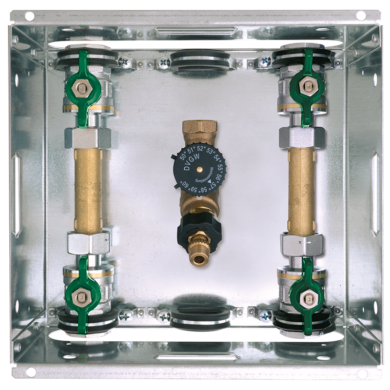 Hydromess Perfekt Station UP-Kasten für 80 mm Aufputzzähler, für WW, KW und Zirkulation